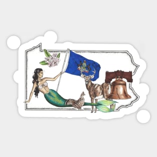 Pennsylvania Mermaid Sticker